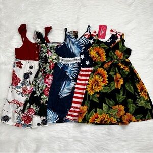 New BUNDLE (5) Girls Toddler Size 4T-5T Summer Dress